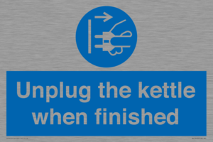 Unplug the kettle when finished